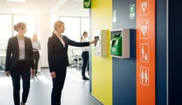 Defibrillatoren deutlich gekennzeichnet