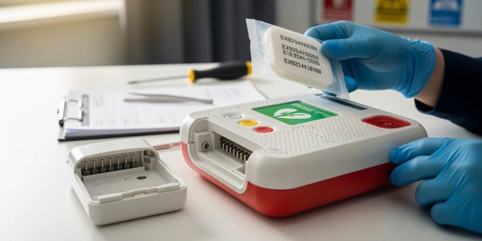 Defibrillator Arbeitsplatz-Wartungsgrundlagen