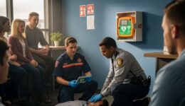 vor Ort AED ändert Antwort