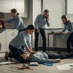 Reaktion auf einen Herzstillstand am Arbeitsplatz